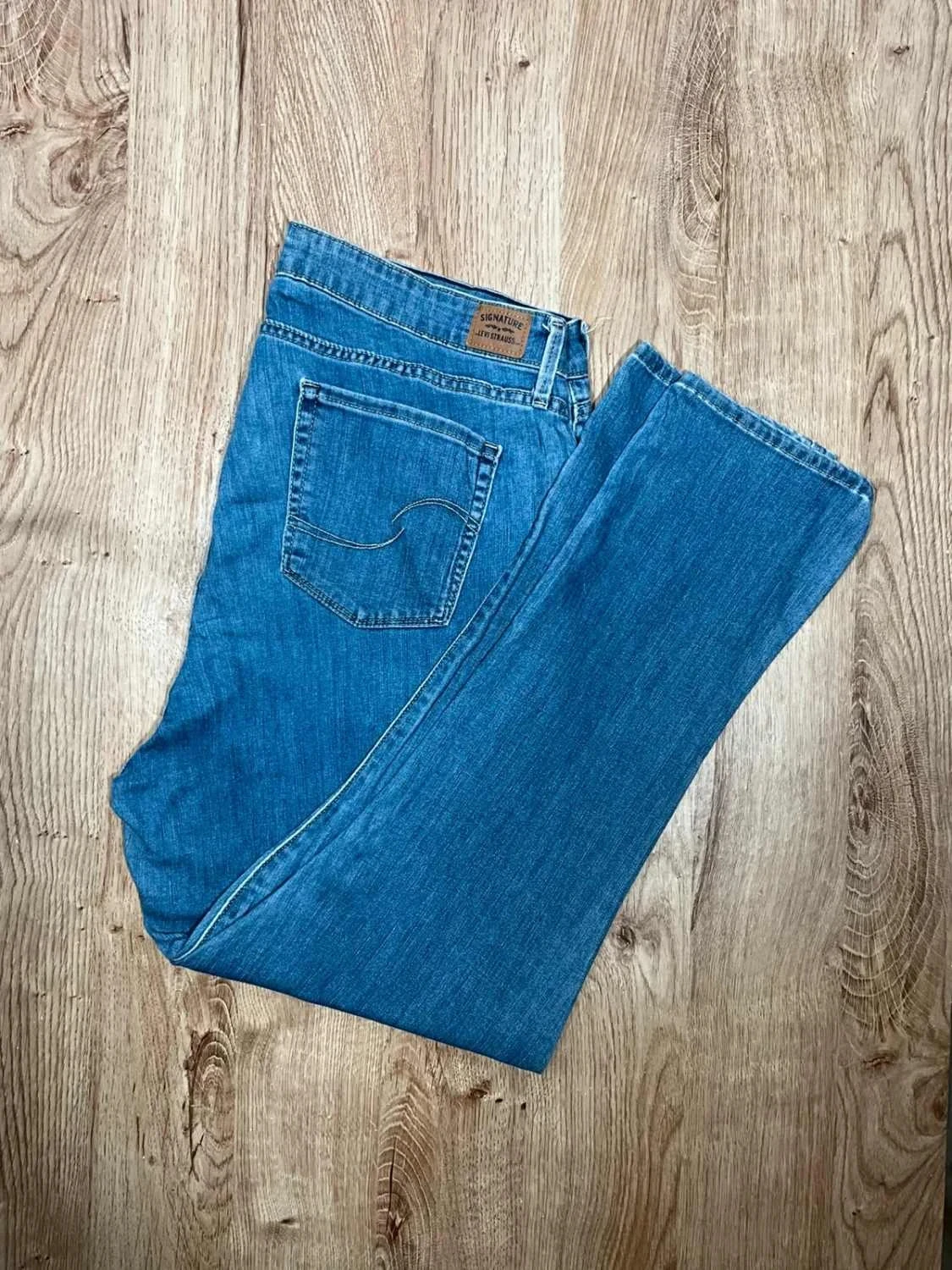 Jean Levi's Signature Mid Rise Slim W35 L30 Vintage Bleu Lvf 001